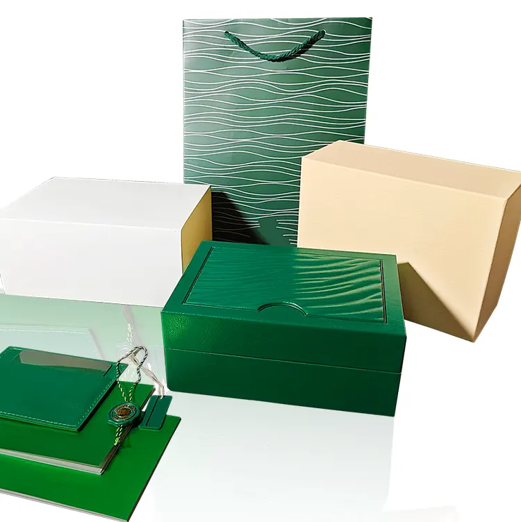 Scatola per orologi rolexed di marca di lusso versione superiore onda verde scatola di imballaggio per orologi di alta qualità scatola regalo di lusso orologio per rolax