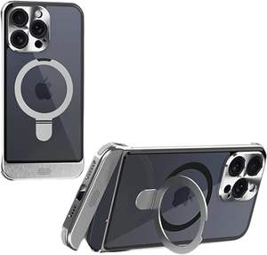 Wholesale In the Trend Business Design Magnetic Aluminum <b>Phone</b> Case for 16Promax/15Promax/15 Socket <b>Holder</b> No Bezel - Product Image 1