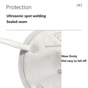 GB2626 CE kn95masker lipat 3D, Masker sekali pakai kn 95 Masker Masker mascarilla tipis bersirkulasi dengan earloop datar - Product Image 5