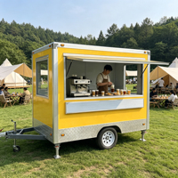 Remorque alimentaire mobile de promotion publicitaire en plein air avec panneau imprimable pour lancement de produits et roadshows