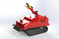 Châssis de robot de lutte contre l'incendie sur roues LEOPARD-02, charge utile de 2000 kg, canon à eau auto-aspergeant, supporte une perche de 8 m, personnalisable