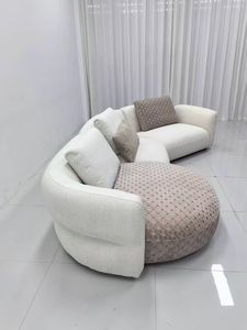 Sofá esquinero modular Cloud Ear, estilo crema blanco, nuevo diseño para sala de estar, gran configuración, estilo francés Guifei. - Product Image 6
