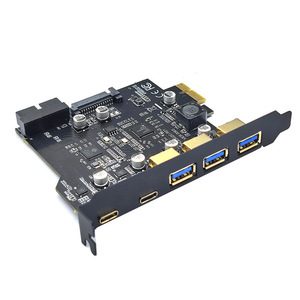 Adaptor Panel Depan USB 3.<span class=keywords><strong>2</strong></span> Gen 1 Tipe-C Konektor Tipe-C Reversibel Desain Dual-Chip 5 Gbps Tersedia Kartu Adaptor - Product Image 1