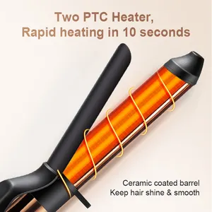 फैक्ट्री कस्टम लोगो डबल वोल्टेज ptc तेजी से कर्लिंग लोहे के बालों को गर्म करने के लिए 25 मिमी 32 मिमी बाल कर्लर