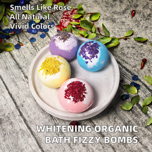 Private Label Rose Scented Bath Whitening Fizzy Bubble Mousse Organic Ingredients Bath Bombs - Product Image 2