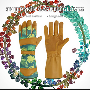 Gants de jardinage antidérapants en peau de mouton texturée de haute qualité - Gants de sécurité généraux durables et confortables - Product Image 2