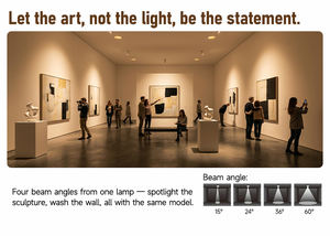 Lámpara Empotrable en Techo AR70 de 36V 400mA 14W, COB, Aluminio, Módulo LED AR70, Luz Direccional - Product Image 5