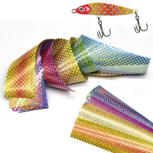 Matériel de leurre 4x20CM en gros pour la fabrication de leurre, imitant le <span class=keywords><strong>film</strong></span> d'écailles de poisson, non collant, matériel de bricolage d'appâts de pêche - Product Image 1