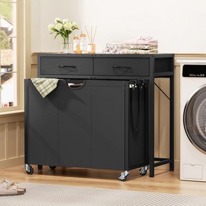 Giặt SORTER cán cản trở với 2 ngăn kéo 2-Tone Top bảng điều chỉnh cho phòng giặt Tổ Chức Phòng tắm giặt giỏ tổ chức - Product Image 4