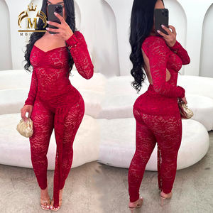 Tute Aderenti <span class=keywords><strong>Sexy</strong></span> da Donna con Parte Inferiore Abbinata, Completi Due Pezzi Bodycon, <span class=keywords><strong>Abbigliamento</strong></span> Femminile Seducente - Product Image 1