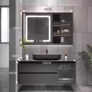 2026 New120cm Rectangular Minimalist Design Modern Intelligent <b>Mirror</b> Cabinet with Melamine Board - Product Image 1
