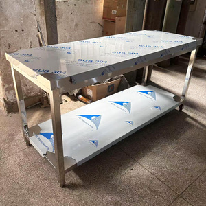 Bàn làm việc nhà bếp bằng thép không gỉ đa năng, có thể điều chỉnh chiều cao, kèm tấm chắn nước khi chuẩn bị bữa ăn - Product Image 5