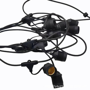 Led <b>Light</b> Strings 10M 10xE27 Black Outdoor Waterproof Eu <b>Plug</b> Plastic Body Ce Certified - Product Image 4