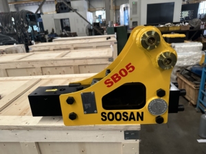 Ciseaux hydrauliques latéraux SOOSAN SB05, burin de 35 mm pour excavatrice de 0,8 à 2,5 tonnes avec moteur et pompe - Product Image 4