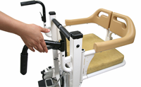 Chaise de transfert de patient, chaise-commode pour personnes handicapées avec siège rotatif réglable à 360° °   Support pivotant pour utilisation au chevet et dans la salle de bain