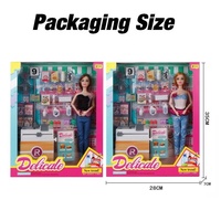 Jouets pour enfants KSF, poupée pour fille, puzzle éducatif, jeu de simulation, cuisine, ensemble de jouets avec poupée de beauté de 11,5 pouces pour enfants