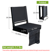 Asiento de Estadio Portátil Acolchado e Impermeable Liveer Factory, de Oxford 600D, con Respaldo, Muebles de Exterior, Silla de Jardín para Pesca