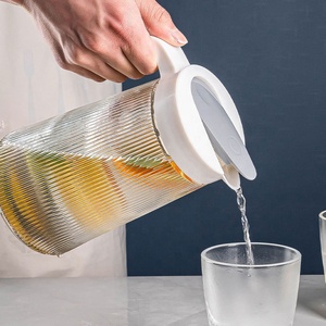 مخزنة مجموعة من 5 واضح شريط الزجاج عبوة ماء رخيصة الزجاج جرة مع البلاستيك غطاء - Product Image 2