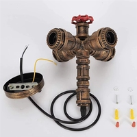 Lampes suspendues industrielles rétro Loft, style vintage Steampunk, lampe suspendue en forme de tuyau d'eau, E27 Edison, luminaire de plafond à une seule tête