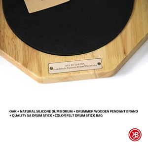 Beatello JBK 12 Inch Wooden Percussion Silicone Rubber Snare <strong>Pad</strong> <strong>Practice</strong> Drumming Drum <strong>Practice</strong> <strong>Pad</strong> with Drum Set Sticks - Product Image 4