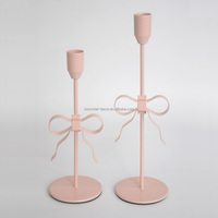 Bougeoirs de fer de décoration de mariage avec le verre