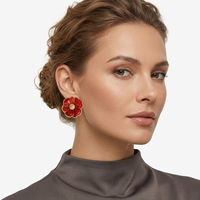 100 Pièces de Boucles d'Oreilles Vintage Médiévales Simples et Polyvalentes, Style Palais, Tendance Luxe Léger, Vente en Gros