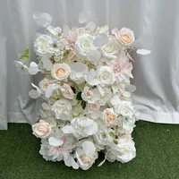 Mur de fleurs artificielles romantiques de petite taille Hago, idéal pour les décorations d'événements de mariage
