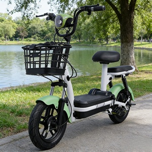 Nouvelle Arrivée Vélo de Ville Femme 14 pouces Moteur Brushless 3 Vitesses Affichage Numérique Batterie Plomb-Acide Autonomie 50km Panier Vente Chaude - Product Image 4