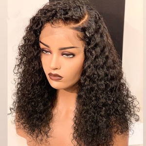 Venta caliente Virgen Brasileño Cutícula Alineada Cabello 13X6 <span class=keywords><strong>Jerry</strong></span> Curly Bob Pelucas delanteras de encaje con 130% Densidad - Product Image 3