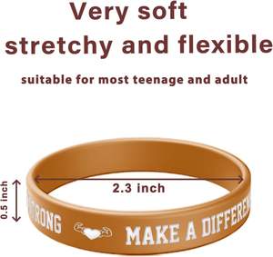 Meme kanseri farkındalık kauçuk bilezik 2 renk yırtılmaya dayanıklı silikon bilekliği kabartma baskı logo ile özel bilekliği - Product Image 3