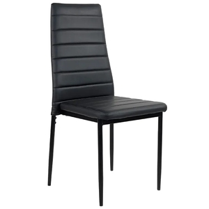 Free Sample Modern Room Dine Faux Genuine Leather High Back Luxury Industrial Restaurant Kitchen Dining <b>Dinning</b> <b>Chair</b> - Product Image 1
