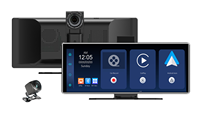 Rétroviseur tactile 4K de 11,26 pouces avec navigation GPS, CarPlay sans fil, Android Auto, USB