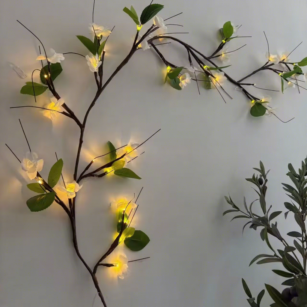 White flower with leaf