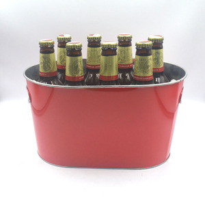 工場直送 亜鉛メッキ金属製ワインクーラーバケツ 大型10L ビール缶用アイスバケツ パーティー用 - Product Image 2