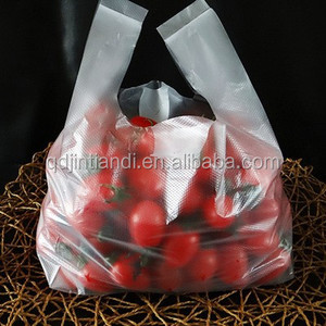 Recyclable Compostable Reusable Biodegradable <b>PLA</b> Material Carry T-Shirt Bags for Supermarket Exhibition Use Customizable Size - Product Image 4