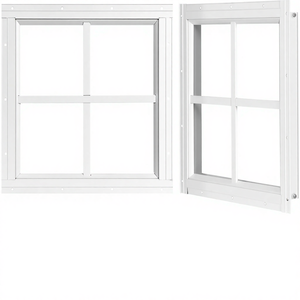 COLORPAPA 2 Pack 12"x12" Transom <strong>Window</strong> Fixed Design Stainless Steel Aluminum Alloy <strong>Frame</strong> <strong>Shed</strong> <strong>Windows</strong> for Chicken Coop Barns - Product Image 1