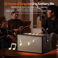 Altavoz Bluetooth REMAX 80/160W Hi-Fi con Gabinete de Madera, DSP Reverb, 9000mAh*2, 22H de Reproducción, Compatible con Karaoke e Instrumentos