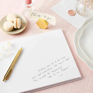 LABON Factory Customized Classic Design Widely Blank <strong>Personalised</strong> <strong>Wedding</strong> Guest <strong>Book</strong> - Product Image 3