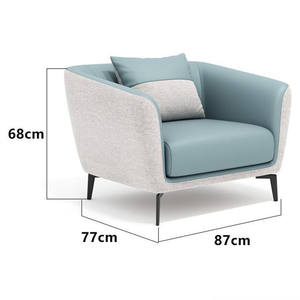 अमेरिकी कार्यालय सोफे फर्नीचर कार्यालय लकड़ी के फ्रेम कपास + चमड़े के सोफे एकल सीट सोफे कमरे में रहने वाले फर्नीचर - Product Image 3