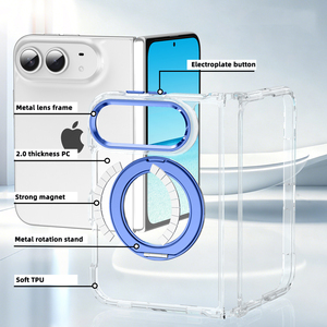 Funda Nueva para <span class=keywords><strong>iPhone</strong></span> 18 Ultra con Anillo Giratorio <span class=keywords><strong>de</strong></span> 360 Grados, Cubierta Magnética Transparente para <span class=keywords><strong>iPhone</strong></span> 18 Fold - Product Image 2