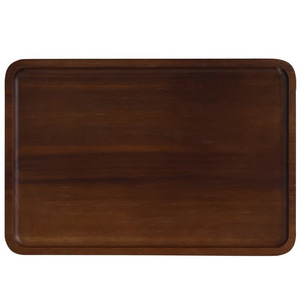Acacia Wood Serving <b>Tray</b> Set Rectangle And Round For Tea Coffee Hotel Use - Product Image 5