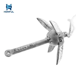 HOMFUL Boat Anchors Complete Galvanized Marine Anchor Types Folding Anchor