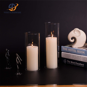 Porte-bougie cylindrique en verre soufflé à la <span class=keywords><strong>main</strong></span>, élégant et professionnel, pour décoration de mariage et d'hôtel de luxe - Product Image 4