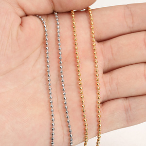 Cadena de Cuentas de Acero Inoxidable al por Mayor por Metro - Chapado en Oro PVD, Varios Tamaños para la Fabricación de Joyas - Product Image 4