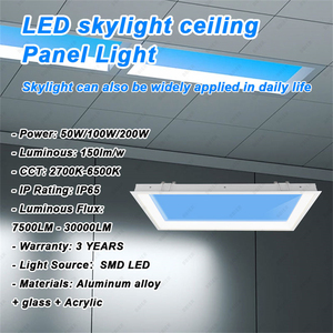 Chuyển đổi tuyệt 100W 150lm/W nhân tạo mái đèn graffiti ứng dụng tự nhiên màu xanh Bầu Trời Skylight <span class=keywords><strong>LED</strong></span> trần bảng điều chỉnh đèn - Product Image 5