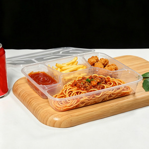 Contenitore per Pranzo da Asporto in PP a 4 Scomparti da 920ml, per Pasti Sani, Fitness, Pasta e Insalata - Product Image 4
