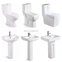 Combinaisons de cuvette de toilette deux pièces pour salle de bains Cuvette de toilette combinée à double chasse d'eau WC entrée latérale eau Parme cuvette de toilette océanique