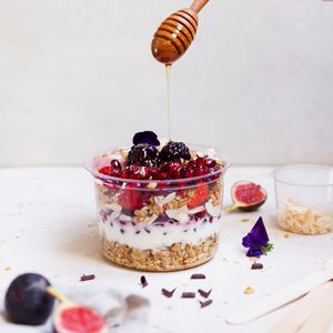 ถ้วยใส่โยเกิร์ตถ้วยข้าวโอ๊ตบดแบบกลมทำจากพลาสติกบรรจุอาหารย่อยสลายได้ทางชีวภาพแบบ100% - Product Image 2