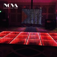Panneau lumineux de danse en verre trempé, Portable, éclairage Led 3d, pour Dj Disco, 1 pièce
