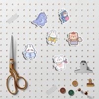 Lot d'autocollants mignons de dessins animés d'animaux pour enfants, décorations DIY imperméables pour téléphone, skateboard, journal, scrapbooking, cadeaux de fête